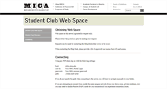 Desktop Screenshot of clubs.mica.edu