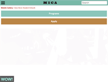 Tablet Screenshot of mica.edu